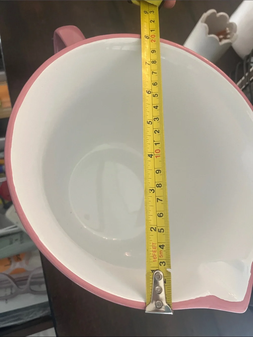 Hello Kitty White and Pink Flower Garden Ceramic Batter Bowl